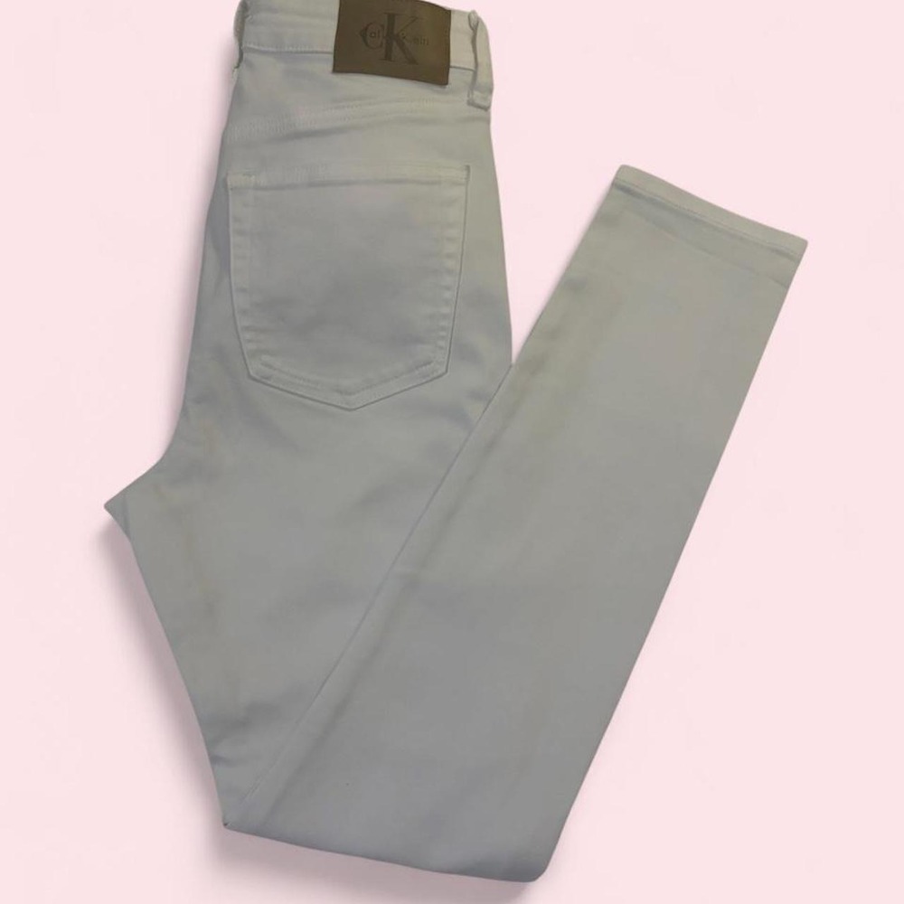 Calvin Klein Womens White High Rise Skinny Jeans Size 29 Regular